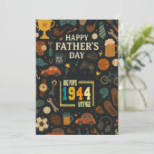 ヴィンテージビッグポップ1944 81誕生日父の日 招待状 (スタンド正面)