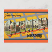 ヴィンテージビッグレターコロンビアミズーリ ポストカード (正面)