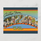 ヴィンテージビッグレターチャールストンウェストバージニア ポストカード (正面)