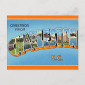 ヴィンテージビッグレターチャールストンサウスカロライナ ポストカード (正面)