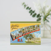 ヴィンテージビッグレタープロビデンスロードアイランド ポストカード (スタンド正面)