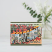 ヴィンテージビッグレターポートランドオレゴン ポストカード (スタンド正面)