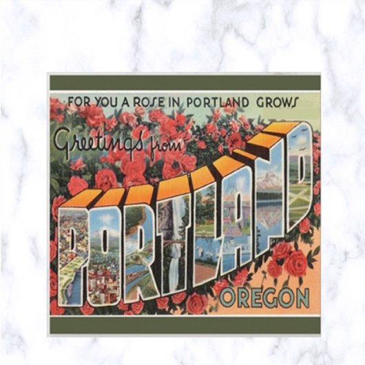 ヴィンテージビッグレターポートランドオレゴン ポストカード