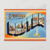 ヴィンテージビッグレターBoston Massachusetts ポストカード (正面)