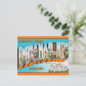 ヴィンテージビッグ・レター・インディアナポリス・インディアナ ポストカード (スタンド正面)