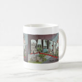 ヴィンテージビッグ・レターRALEIGH、NCはがき コーヒーマグカップ (正面右)