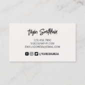 ヴィンテージビデオカメラ映像撮影名刺 名刺 (裏面)