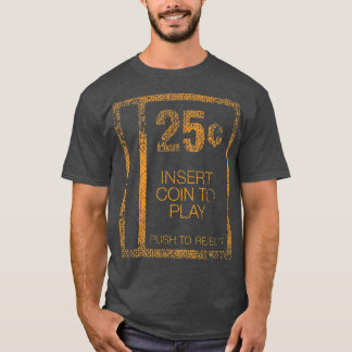 ヴィンテージビデオゲーマー25コインの遊挿入 Tシャツ