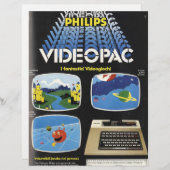 ヴィンテージビデオゲーム広告コラージスクラップブック紙 (正面/裏面)