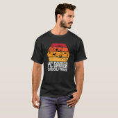 ヴィンテージビデオゲームWASD おもしろい PCゲーマークラシカル Tシャツ (正面フル)