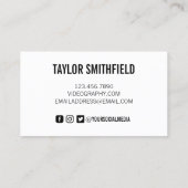 ヴィンテージビデオビデオカメラVideography名刺 名刺 (裏面)