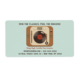 ヴィンテージビニールターンテーブルミュージックショップ出荷ラベル ラベル