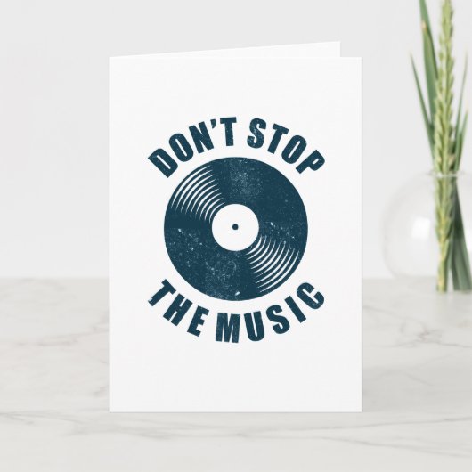 ヴィンテージビニールレコードDJことわざ音楽ミュージシャン カード (正面)