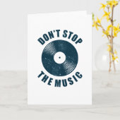 ヴィンテージビニールレコードDJことわざ音楽ミュージシャン カード (黄色い花)