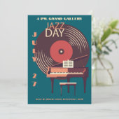 ヴィンテージビニール&ピアノジャズデイ招待状 招待状 (スタンド正面)