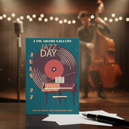 ヴィンテージビニール&ピアノジャズデイ招待状 招待状