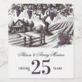 ヴィンテージビネヤードアニバーサリーパーティー ワインラベル (シングルラベル)