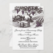 ヴィンテージビネヤードアニバーサリーパーティー 招待状 (正面/裏面)