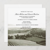 ヴィンテージビネヤードランドスケープワイナリーウェディングアクト 招待状 (正面/裏面)