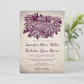 ヴィンテージビネヤードワイナリーブルゴーニュ結婚ーズ 招待状 (スタンド正面)