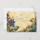 ヴィンテージビネヤ結婚ードテーマ 出欠カード (正面)