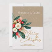 ヴィンテージビベウィンターワンダーランドクリスマスカード2 招待状 (正面)