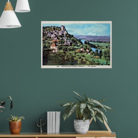 ヴィンテージビューのカステルノー – ラ – シャペル,フランス ポスター (リビング1)