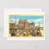 ヴィンテージビューオブアトランティックシティボードウォーク ポストカード (正面/裏面)