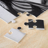 ヴィンテージビューティフルウーマンイラストレーション ジグソーパズル (側面)