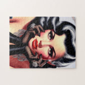 ヴィンテージビューティフルガールポートレート ジグソーパズル (横)