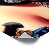 ヴィンテージビューティフルガールポートレート ポスター (角)