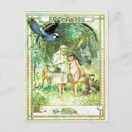 ヴィンテージビューティフルデイガーデン ポストカード (正面)