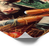 ヴィンテージビューティフルファームガール ポスター (角)