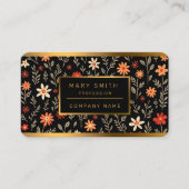ヴィンテージビューティフルフローラトレンディーコレクション 名刺 (正面)
