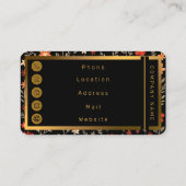 ヴィンテージビューティフルフローラトレンディーコレクション 名刺 (裏面)