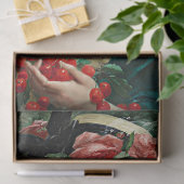 ヴィンテージビューティフルレディフローズンハット&さくらんぼ 薄葉紙 (ギフト)