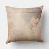 ヴィンテージビューティフルレディ装飾用クッション クッション (裏面)