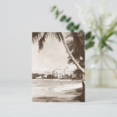 ヴィンテージビューホノルルハワイピンクパレスハガキ ポストカード (スタンド正面)