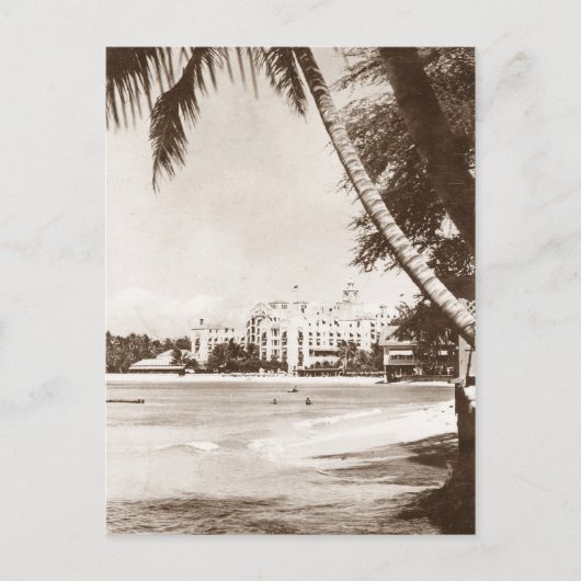 ヴィンテージビューホノルルハワイピンクパレスハガキ ポストカード (正面)