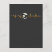 ヴィンテージビラードハートビートプールエイトボールビラード ポストカード (正面)