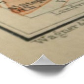 ヴィンテージビリニュスリトアニアの地図（1914年） ポスター (角)