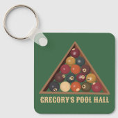 ヴィンテージビリヤードカスタムボールプールテーブル キーホルダー (正面)