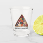 ヴィンテージビリヤードカスタムボールプールテーブル ショットグラス (正面)