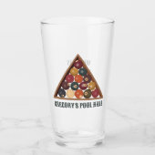 ヴィンテージビリヤードカスタムボールプールテーブル タンブラーグラス (正面)