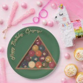 ヴィンテージビリヤードカスタムボールプールテーブル ペーパープレート (パーティー)