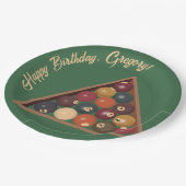 ヴィンテージビリヤードカスタムボールプールテーブル ペーパープレート (アングル)