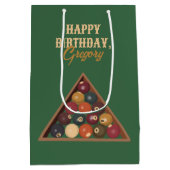 ヴィンテージビリヤードカスタムボールプールテーブル ミディアムペーパーバッグ (裏面)