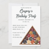 ヴィンテージビリヤードカスタムボールプールテーブル 招待状 (正面)