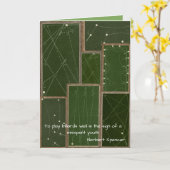 ヴィンテージビリヤードテーブルプールプレーヤアンティーク カード (黄色い花)