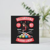 ヴィンテージビリヤードマンケーブグリーティングカード カード (スタンド正面)
